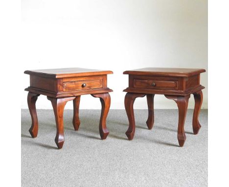 A pair of Ancient Mariner side tables (2)45w x 45d x 50h cmOverall condition is clean, but with light signs of use.