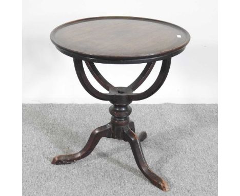 A 19th century mahogany tripod table, converted from a globe stand44w x 47h cm