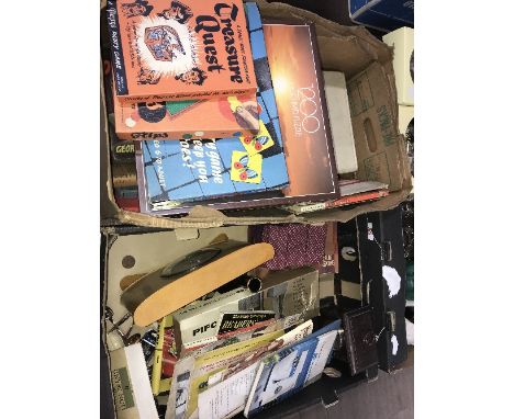 2 BOXES OF VINTAGE GAMES AND VINTAGE ITEMS