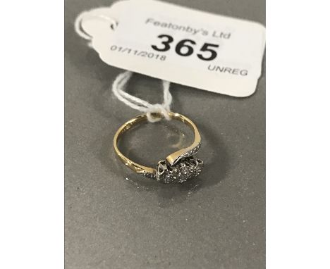 YELLOW GOLD DIAMOND 3 STONE RING