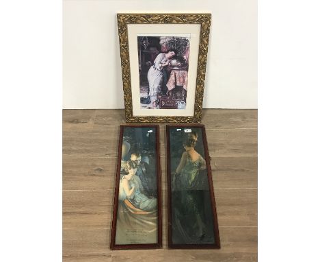 PAIR OF ORIGINAL 1920S PRINTS AND PRE RAPHAELITE PRINT