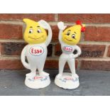 Pair German Abby and Andy Drip Cast Iron Figures