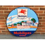 Mobilgas Marine Circular Enamel Sign