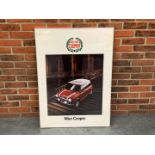 Framed Original 1990 Rover Mini Cooper Poster