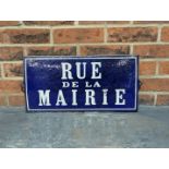 French Enamel Street Sign