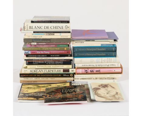 Group of assorted Asian arts and culture books covering various topics including furniture, ceramics, tea culture, and more.P