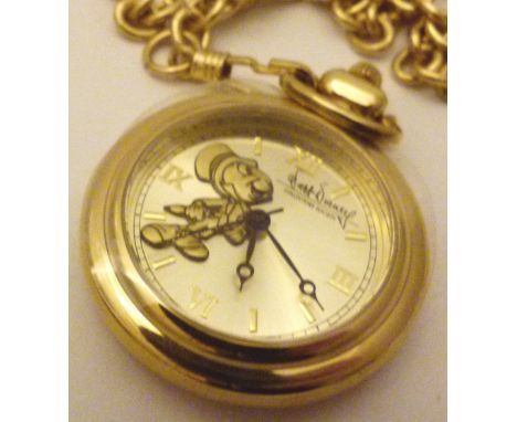 Walt Disney Jiminy Cricket Fossil pocket watch