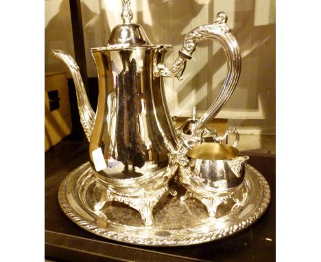 Silver plated tea service etc