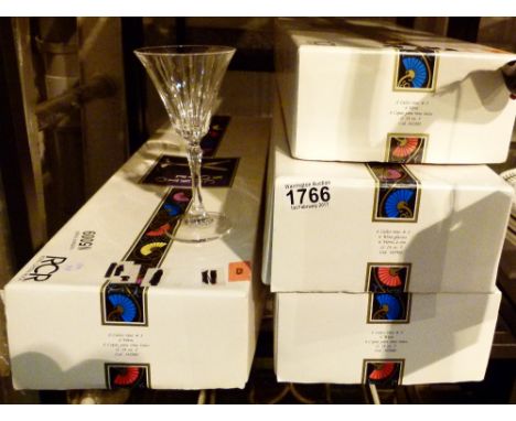 Four boxed sets of wine glasses