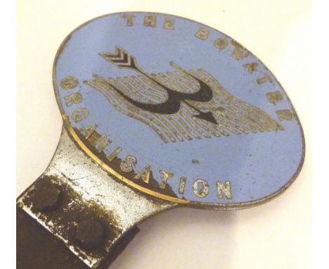 Metal and enamel Bowater organisation car badge