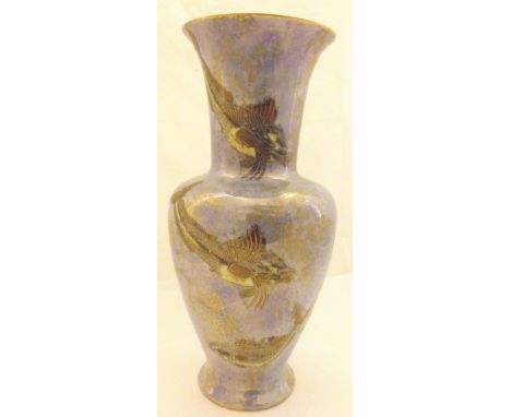 Carltonware large lustre fish vase H: 30 cm