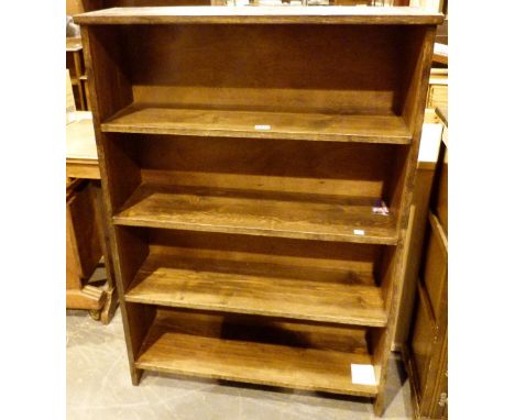 Oak four shelf bookcase 88 x 28 x 125 cm 