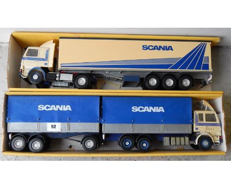 EMEK-MVOVIOY , FINNISH MAKE, 1:25 SCALE MODEL LORRIES : SCANIA LORRY & TRAILER MK92001, & 92023 SCANIA ARTIC