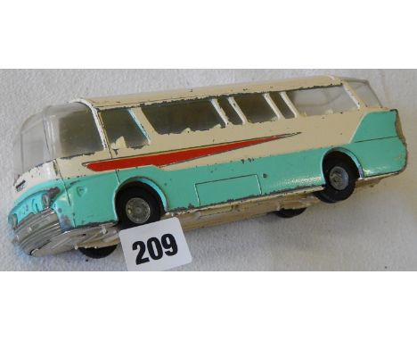 SPOT ON U/B RARE 1:42 MULLINER LUXURY COACH, LIGHT BLUE WITH RED STRIPE