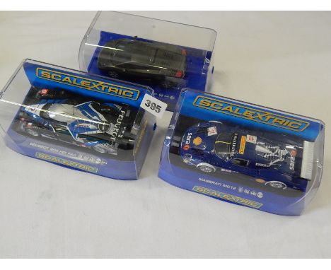 SCALEXTRIC C2875 LAMBORGHINI GALLARDO, C2904 MASERATTI MC12, C3011 PUSCOT 908 ALL BOXED