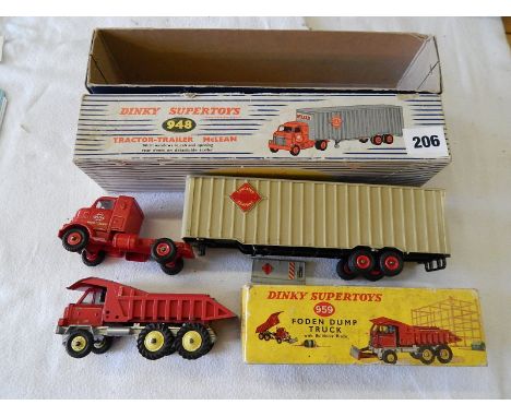 DINKY BOXED 948 TRACTOR TRAILER MC LEAN, - 1 DOOR MISSING