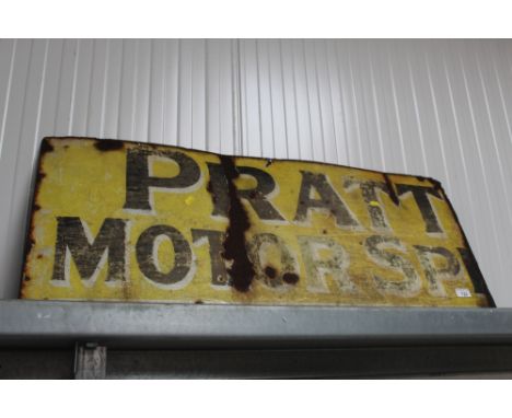 A Pratts part enamel sign