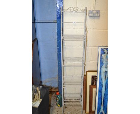 Painted iron folding shelf