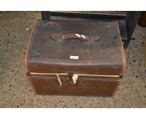 Small leather mounted trunk
