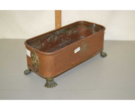 Small rectangular copper planter