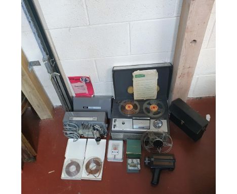 Vintage videographers set to include a Grundig TK120 deluxe tape machine, a Ricoh auto SP triscope, a Chinon classic film cam