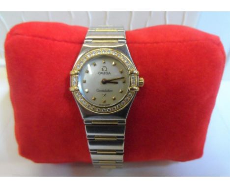 Vintage Ladies Omega Constellation watch complete with original box, pouch, booklet, price-tag & credit-card wallet which is 