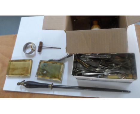 Quantity of vintage small tools, watches, knife sharpener, EPNS items etc (Qty) 
