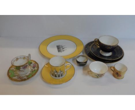 Coalport &amp; Wedgewood plates, tea-cups saucers etc (lot) 