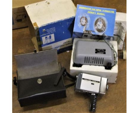 Halina super 8 movie camera &amp; case together with zoom-master 200 super 8 projector ((lot) 