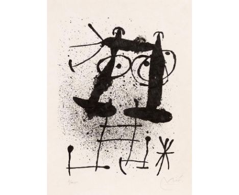 Joan Miro (1893-1983) SpanishSilencio (From Mai-Ku) (1967)lithograph on Arches vellum - number 7 from an edition of 25signed 