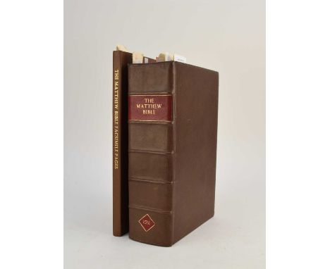MATTHEW'S BIBLE, 1551. The Byble, that is to say, all the holye scripture: in which are contayned the olde and the newe Testa