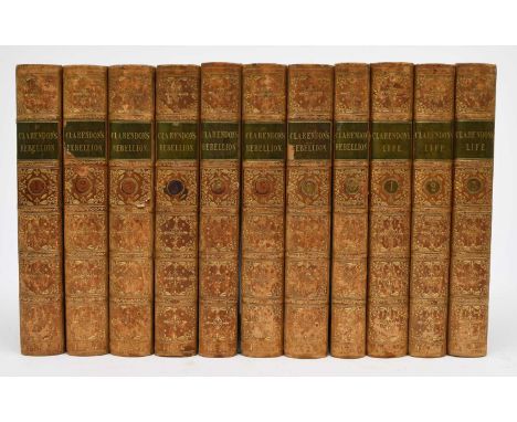 CLARENDON, Earl of, History of the Rebellion and Civil War in England. New edition, 8 volumes, Oxford 1826.Together with 3 vo
