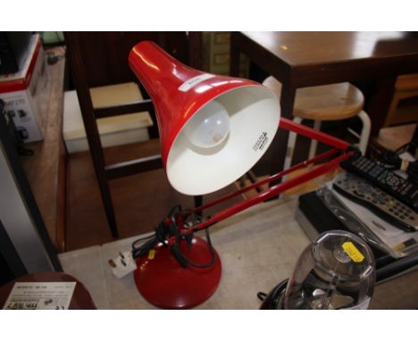 An angle poised lamp 