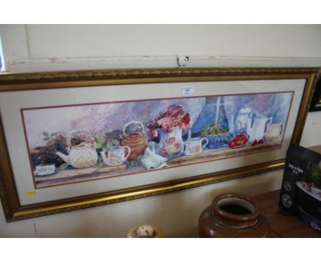 A framed and glazed print after Dawna Darton entitled 'Tea Time'  