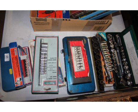 A Kamasa-tools socket set; various socket sets; impact drivers 