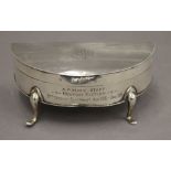 An early 20th century silver trinket box with Almeric Paget Military Massage Corps silver