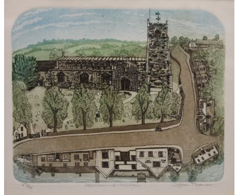 GLYNN THOMAS, Walsham-Le-Willows, limited edition print, numbered 53/75, signed to the margin, framed and glazed. 25 x 21 cm.