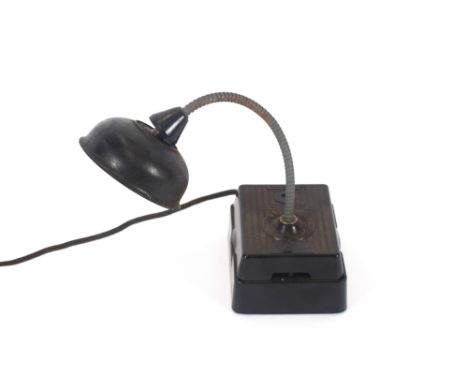 A WW2 period unusual Bakelite based map reading lamp, (used in the black out)