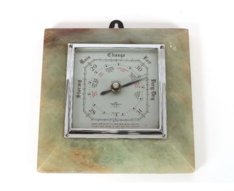 A green onyx wall mounting barometer