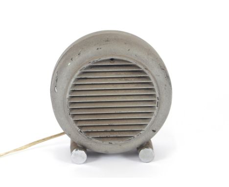 A chrome based circular extension speaker