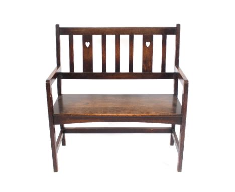 An Arts &amp; Crafts design oak bench