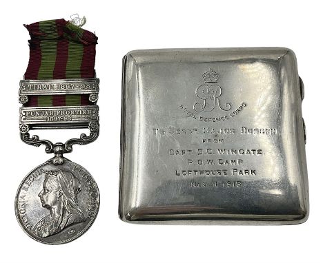 Victoria India General Service Medal with two clasps for Tirah 1897-98 and Punjab Frontier 1897-98 awarded to 4448 Lce. Corpl