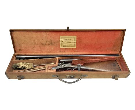 SHOTGUN CERTIFICATE REQUIRED - Late 19th century R. Robinson of Hull 12-bore side-by-side double barrel hammer shotgun; with 