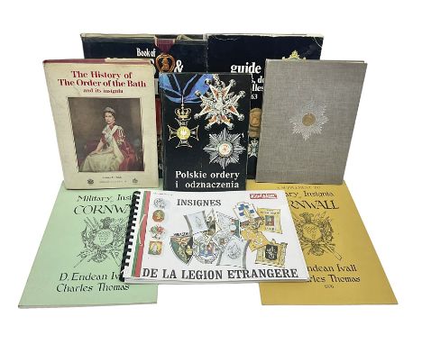 Five reference books on medals and orders including Vaclav Mericka: Book of Orders and Decorations; Polskie ordery i odznacze
