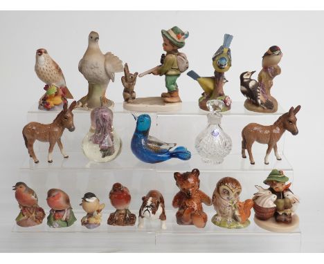 A quantity of Royal Worcester, Beswick, Goebel and other collectable birds and figures&nbsp;