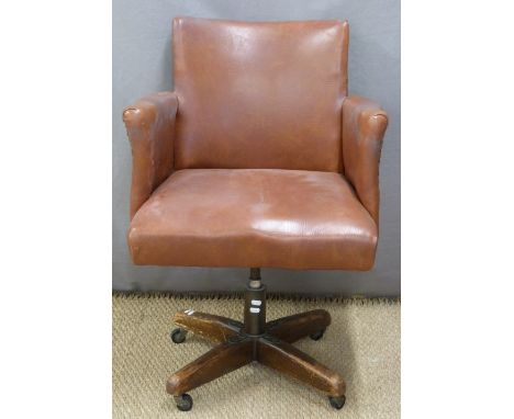 Vintage captain's or office/swivel chair&nbsp;