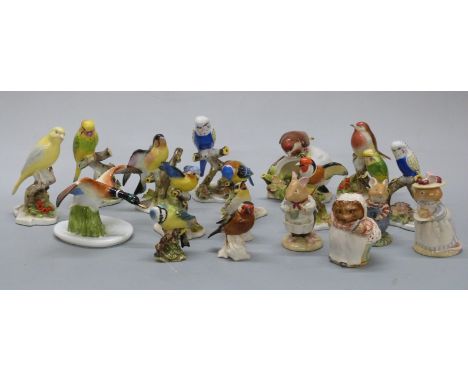 Royal Adderley, Royal Doulton, Beswick and Goebel bird figures, Brambly Hedge and Beatrix Potter figures etc&nbsp;