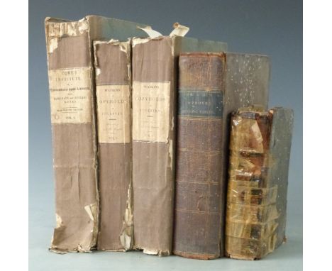 A Treatise on Copyholds by Charles Watkins. The 4th edition by Thomas Coventry 1825 in 2 volumes, The First Part of the Insti