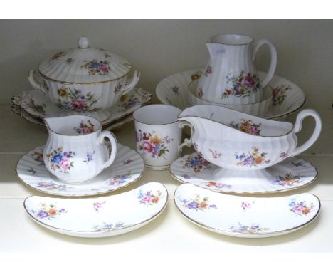Royal Worcester Roanoke ceramics, Royal Crown Derby plates and mug in the Posies pattern etc