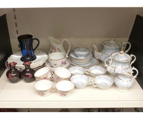 Dresden wrythen moulded teaware, Victorian teaware, Coalport jug, Royal Worcester etc&nbsp;